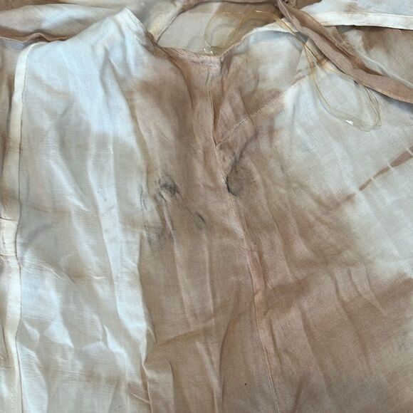 NWT Daisy Island szXL brown tan cream tie dye summer dress w/tie in back - Picture 10 of 12